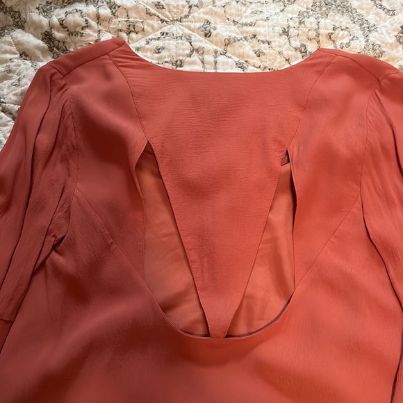 Flutter sleeve mini dress with unique back - Picture 2 of 5